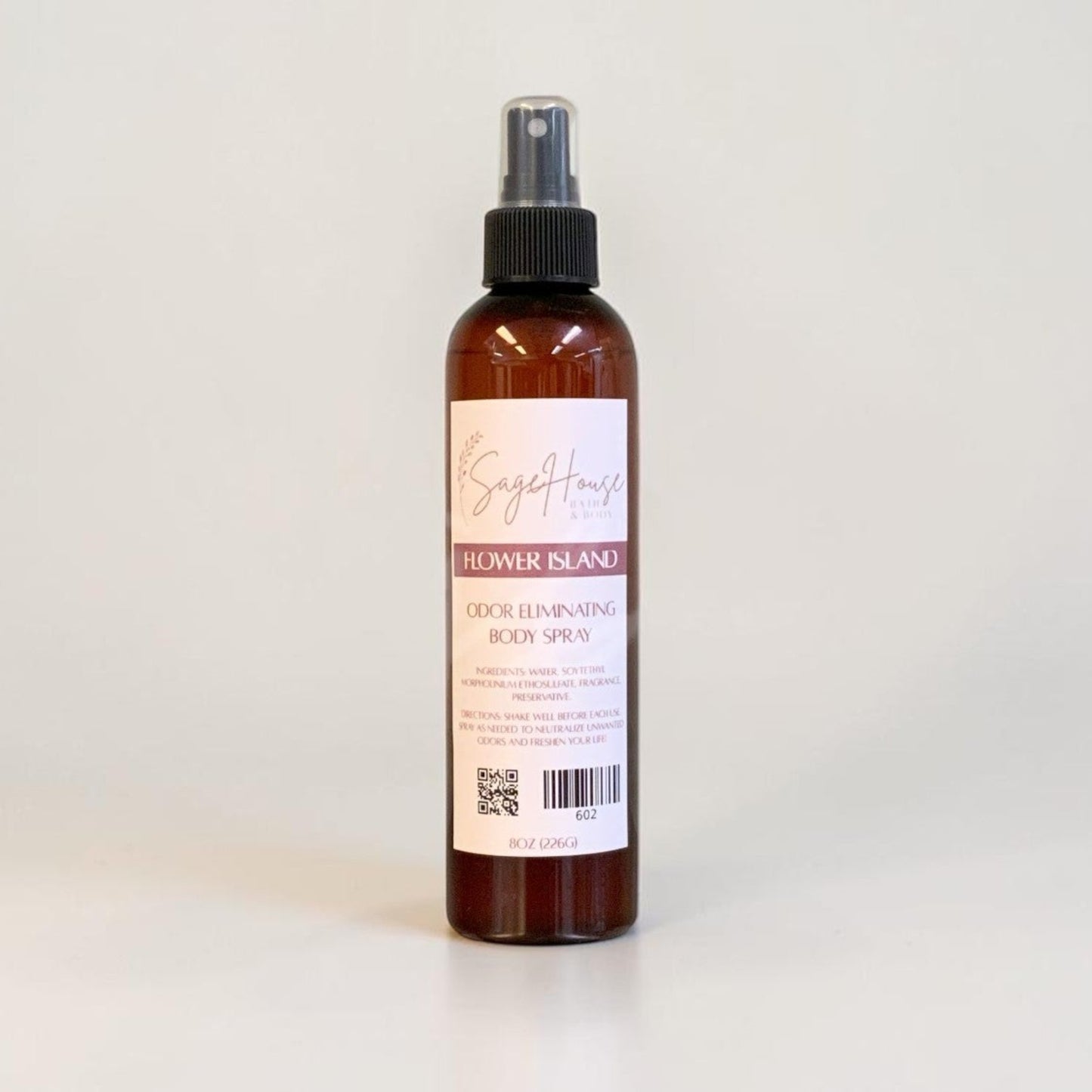 Bottle of body spray on a white background