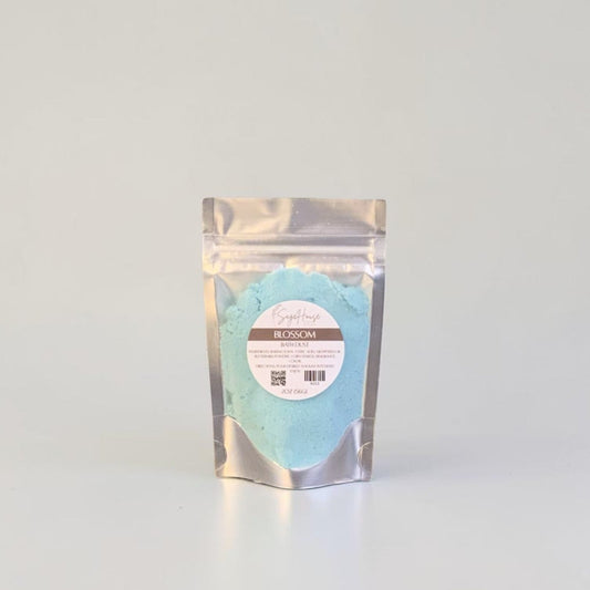 Packaged product with a label on a light gray background