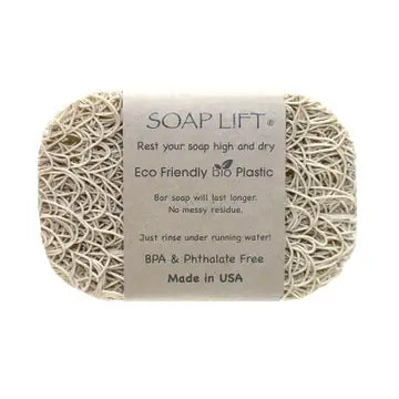 A bone soap lift with product band around the middle. On white background.