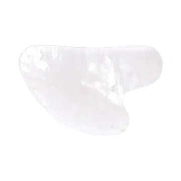 A Clear Quartz Gua Sha on white background