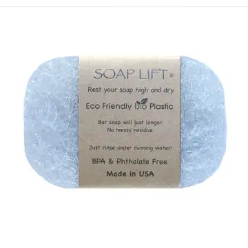A crystal soap lift with product band around the middle. On white background.