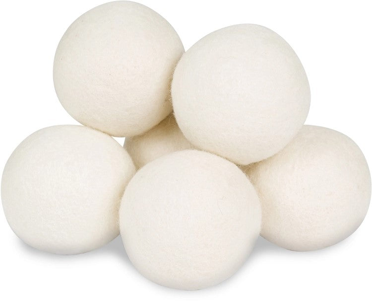 pile of 6 wool dryer balls