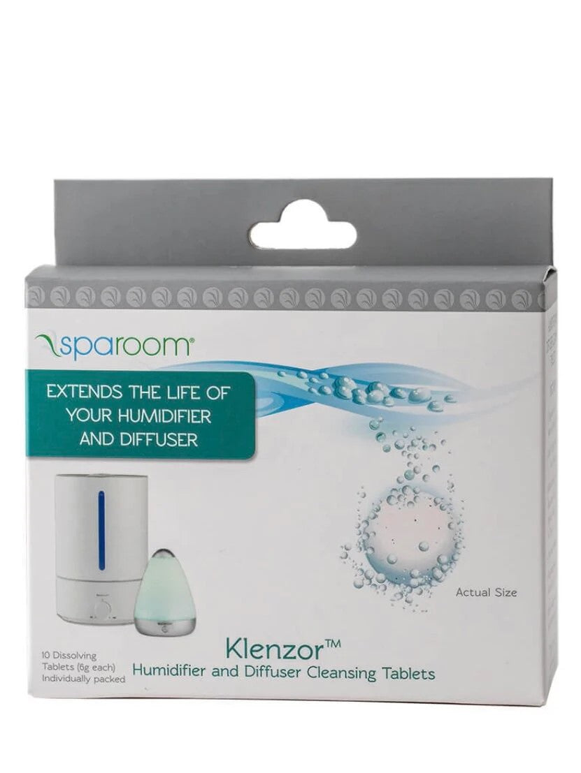 Packaging of Klenzor diffuser cleansing tablets. On a white background