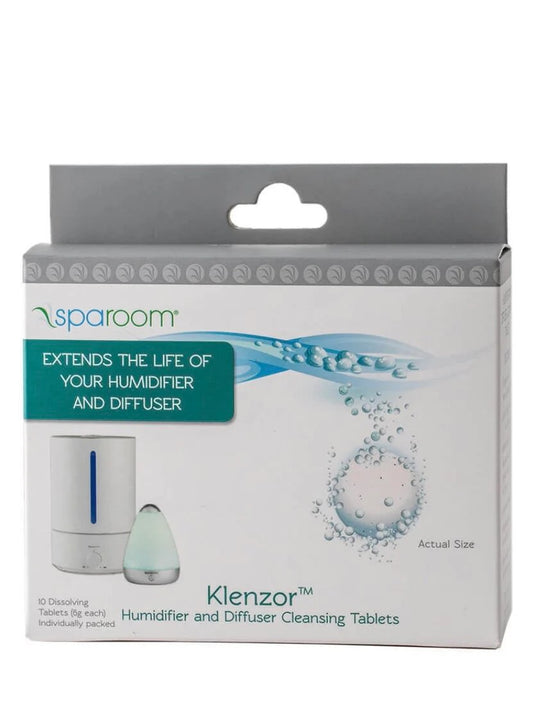 Packaging of Klenzor diffuser cleansing tablets. On a white background