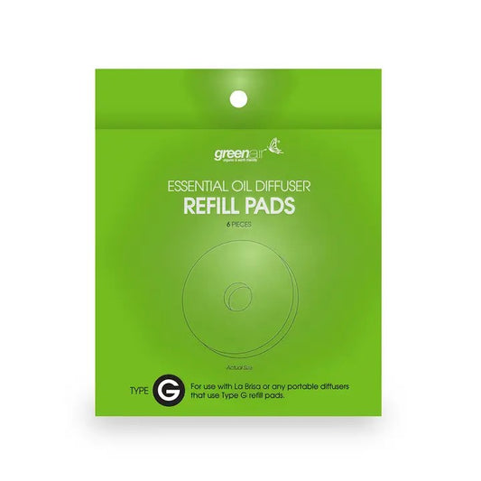 A green package containing refill pads for the La Brisa diffuser