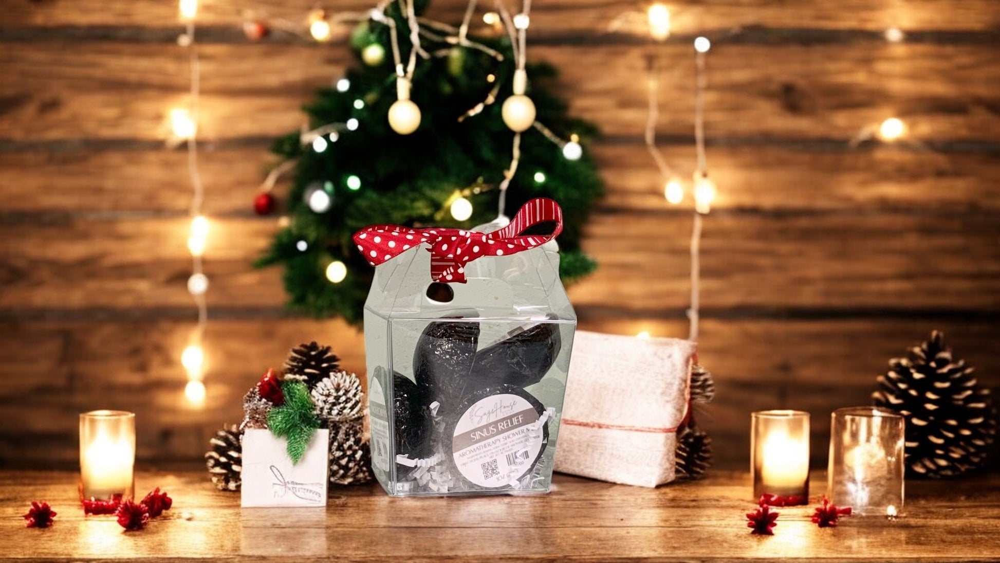 Set of 5 shower melts inside clear take-out like packaging