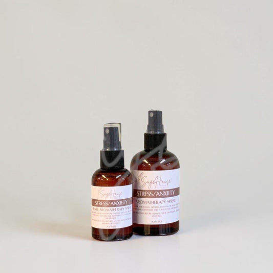 Two brown bottles with labels on a light gray background