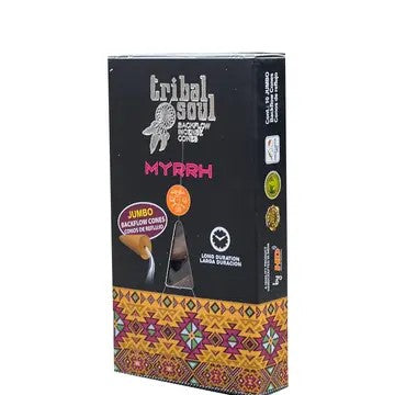 A box of Tribal Soul Backflow Cones, standing up on a white background.